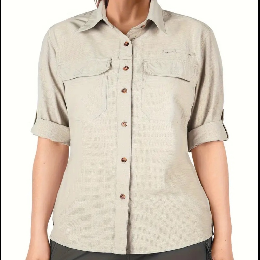 33,000ft 3X Cool Quick Dry long Sleeve Fishing Hiking Safari Travel Shirt